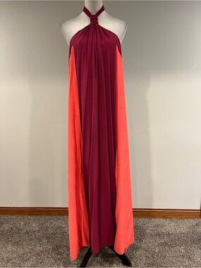 Nine West | Dresses | Nine West Halter Neck Colorblock Maxi Dress Bluepurple Small